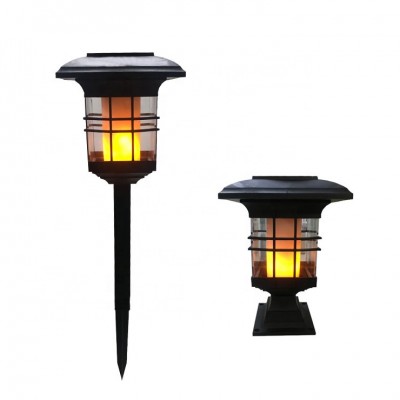 72 LEDs Outdoor Waterproof IP44 LED Torches Pathway Ground Tiki Warm Lamps Torch Solar Garden Flame Lights